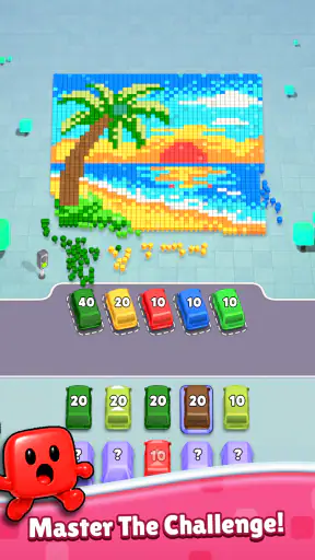 Pixel Drop: Bus Puzzle