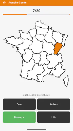 Quiz Départements et Régions