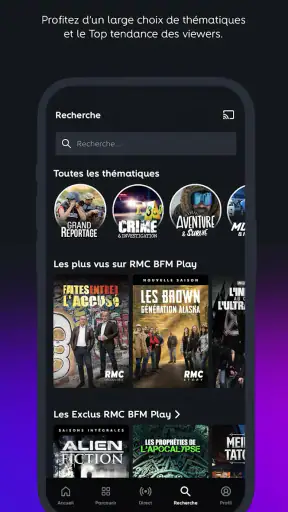 RMC BFM Play – Direct & Replay