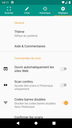 Scanner QR et code-barres