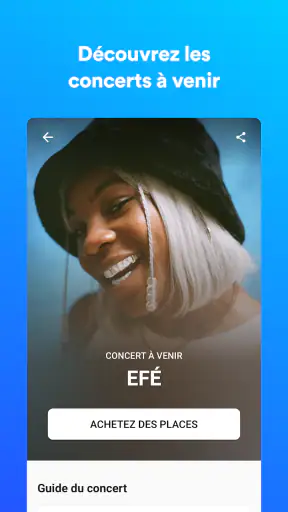 Shazam : musique et concerts