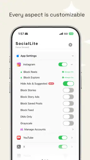 Sociallite -Block Reels&Shorts
