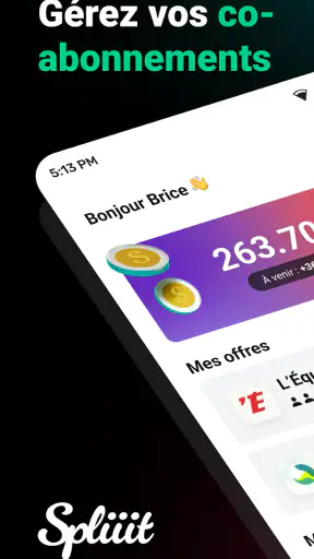 Spliiit : partage d'abonnement