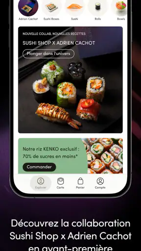Sushi Shop, livraison de repas