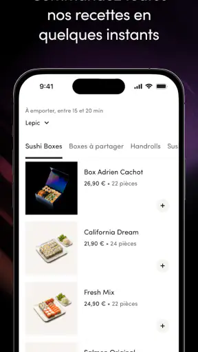 Sushi Shop, livraison de repas