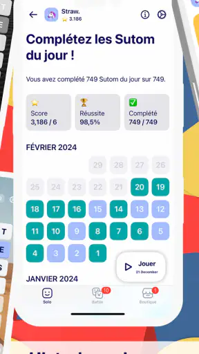 Sutom - Jeux de mots du jour