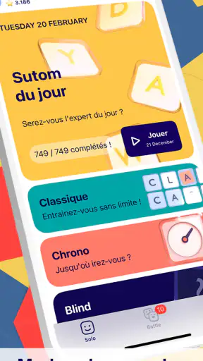 Sutom - Jeux de mots du jour