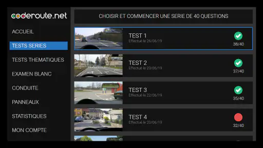 Tests de Code de la Route