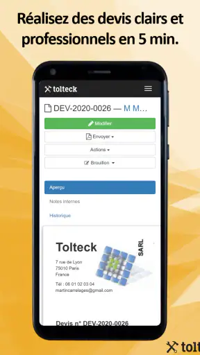 Tolteck : Devis et factures