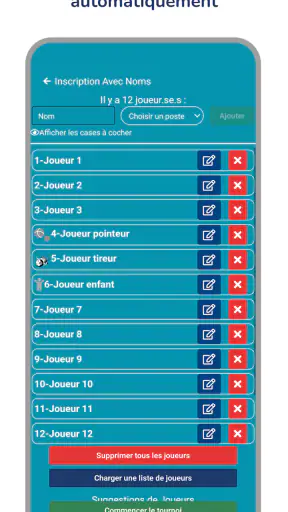 Tournois Pétanque App