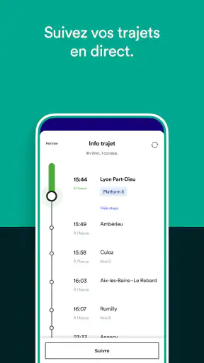 Trainline: voyage train et bus