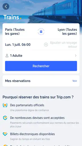 Trip.com: Vols, Hôtels, Train