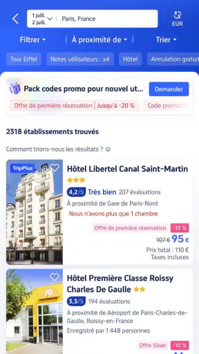 Trip.com: Vols, Hôtels, Train