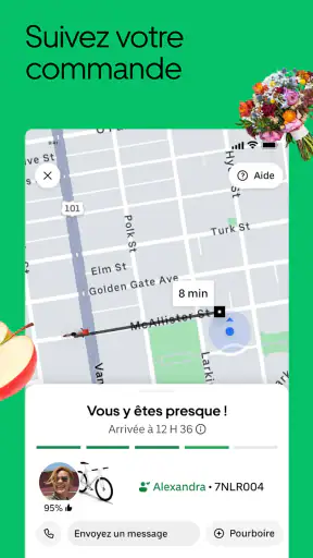 Uber Eats : repas et courses