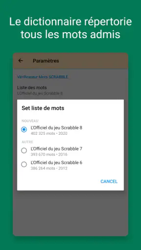 Verificateur Mots SCRABBLE