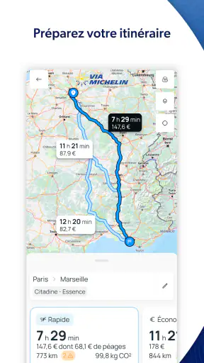 ViaMichelin gps, carte, trafic
