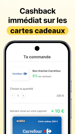 Widilo: Cashback & codes promo