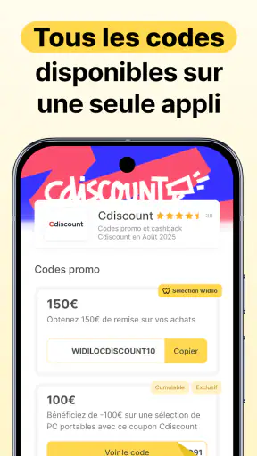 Widilo: Cashback & codes promo