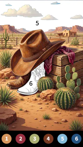 Wild West Color by Number Book