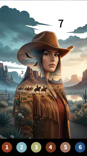 Wild West Color by Number Book