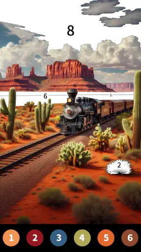 Wild West Color by Number Book