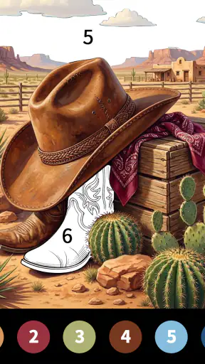 Wild West Color by Number Book