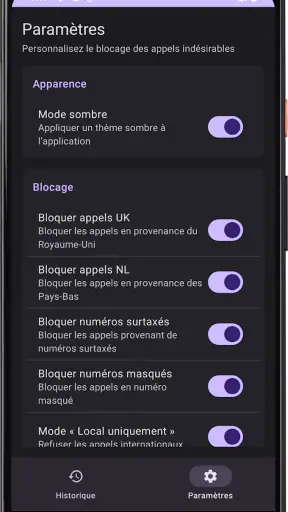 WinCalls - Bloqueur de Spam