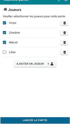 Yam's feuille de score