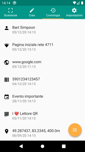 Scanner QR e codici a barre