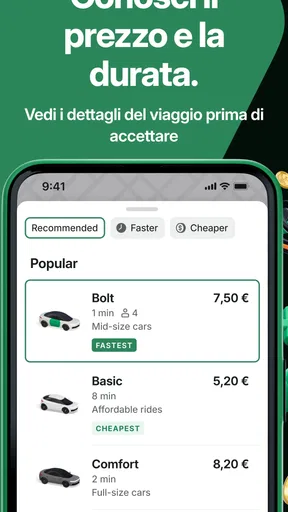 Bolt: Richiedi una corsa