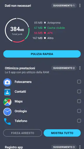 AVG Cleaner: Pulizia