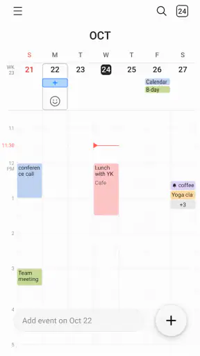 Calendario Samsung