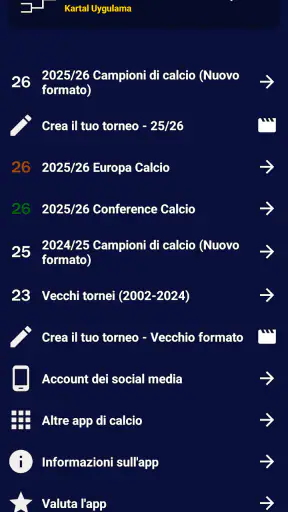 Champions Calcio Calcolatrice