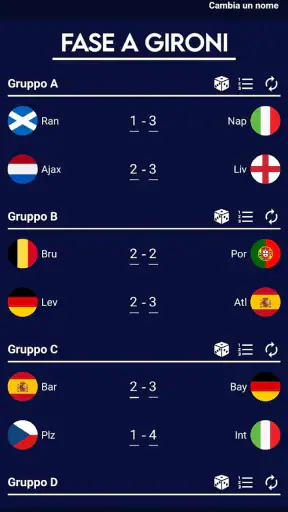Champions Calcio Calcolatrice