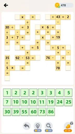 Math Grid - Number Puzzle Game