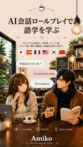 Amikoアミコ – AI英会話練習・多言語AIチャット