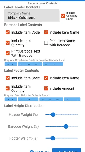 Weighing Scale Barcoding app