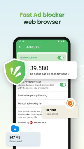 Cốc Cốc: Browser & Adblock
