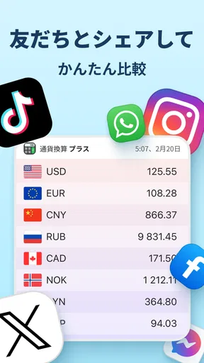 通貨換算プラス
