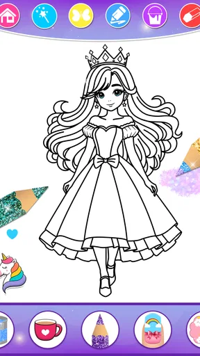 子供のためのプリンセス・カラーリング