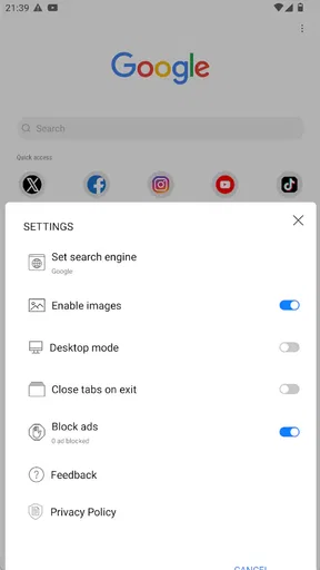 Kiwi Browser - Fast & Quiet