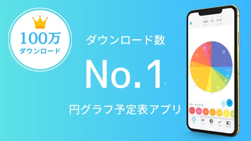 一日予定表: 1日のスケジュールを24時間の円グラフで管理
