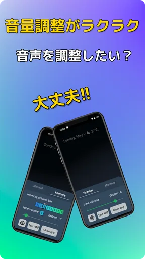 音量微調整ヘルパー: 音量を下げたり上げたりできます
