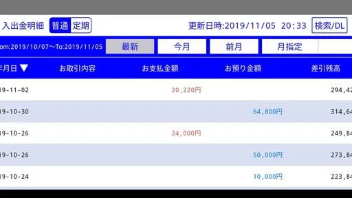 しんきん通帳(信用金庫)