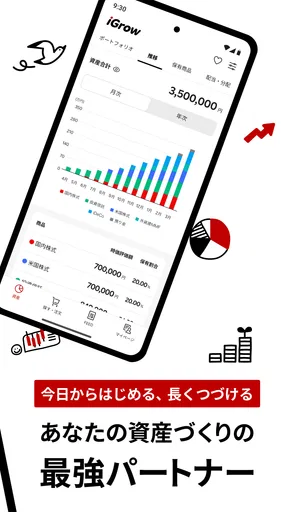 iGrow - 楽天証券の資産づくりアプリ