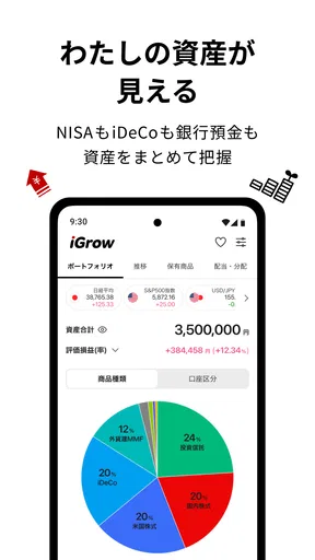iGrow - 楽天証券の資産づくりアプリ