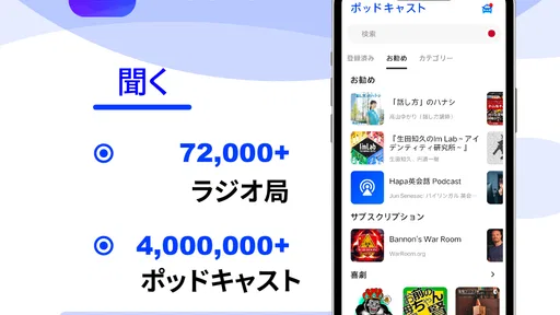 ポッドキャスト、ミュージック FM 、音楽 ラジオ おすすめ