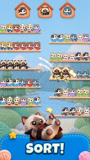 Cutie Sort: 猫 ソートパズル