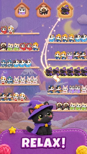 Cutie Sort: 猫 ソートパズル