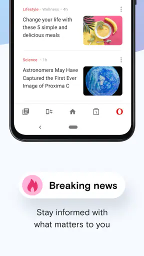 Opera Mini beta Web ブラウザ
